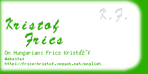 kristof frics business card